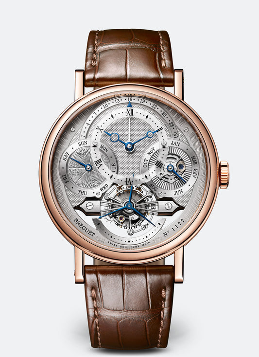 Breguet Classique 41 mm Silver Dial 18k Rose Gold Brown Leather Strap 3797BR/1E/9WU