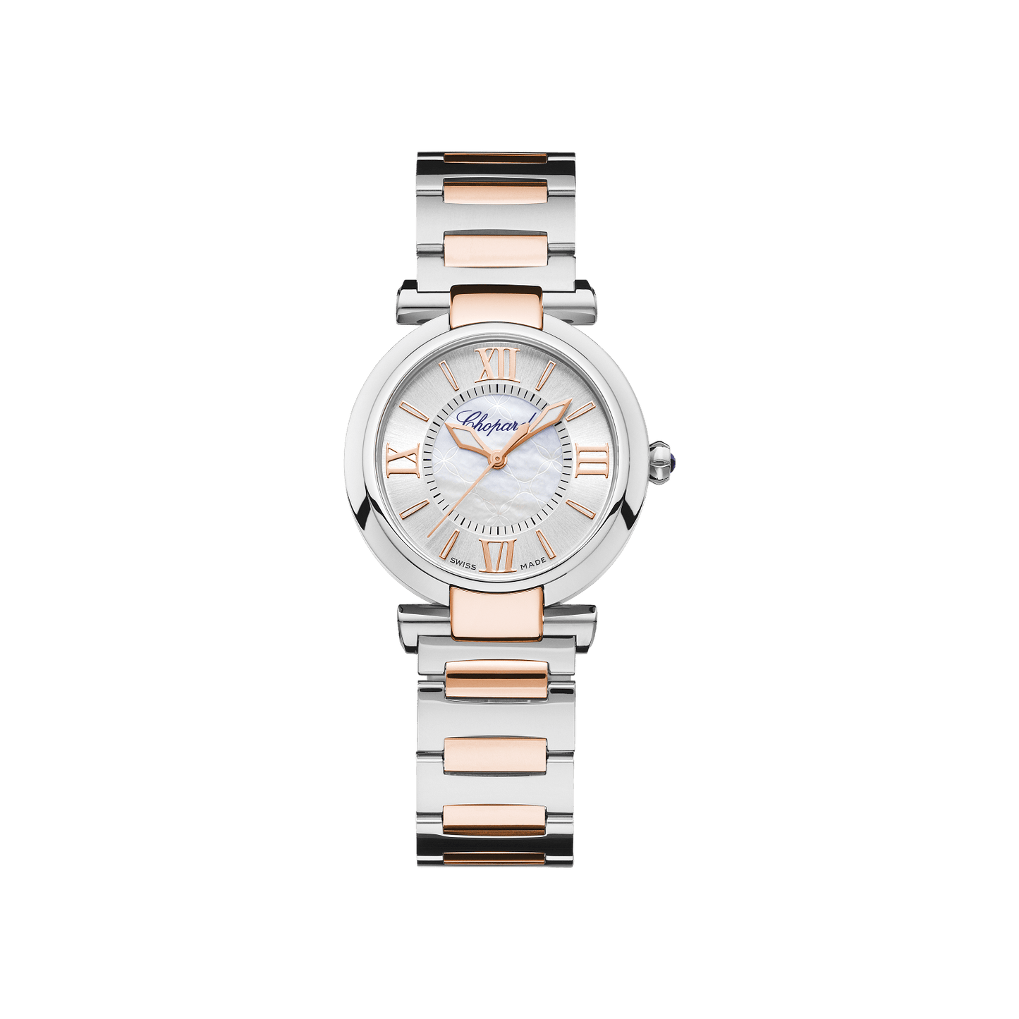 Chopard IMPERIALE 29 mm White Mother-Of-Pearl Dial 18K Rose Gold And Stainless Steel Bracelet 388563-6006