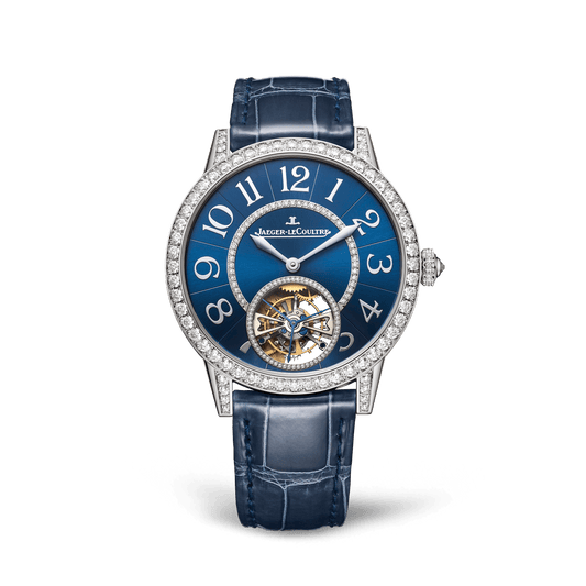 Jaeger-LeCoultre Rendez-Vous Jewellery Tourbillon 39 mm Blue Dial with Diamonds White Gold Alligator Leather Strap Q3413480