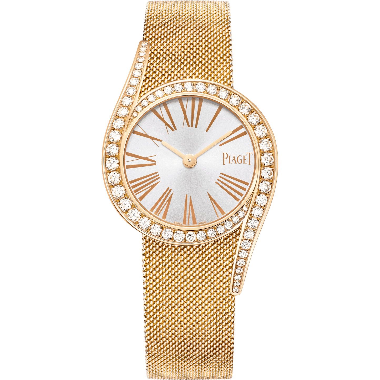 Piaget Limelight Gala watch 26 mm Silver Dial with Diamonds 18k Rose Gold Bracelet G0A42213