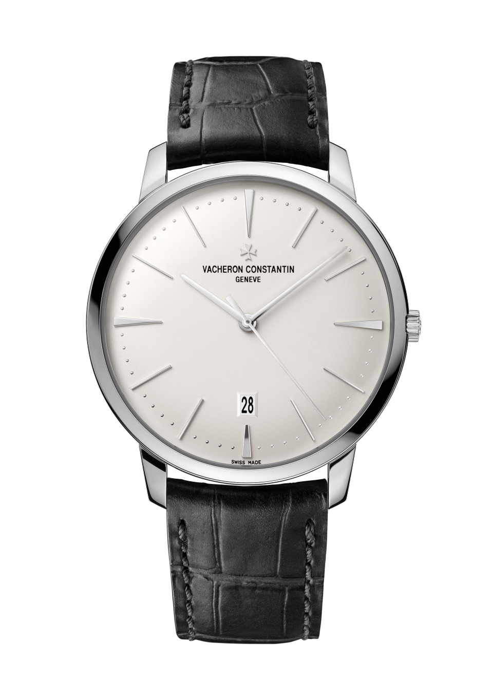 Vacheron Constantin Patrimony self-winding 40 mm Silver Dial White Gold Alligator Leather Strap 85180/000G-9230