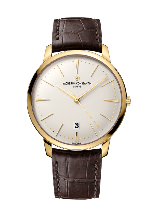 Vacheron Constantin Patrimony self-winding 40 mm Silver Dial 18k Yellow Gold Alligator Leather Strap 85180/000J-9231