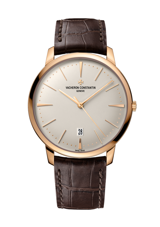 Vacheron Constantin Patrimony self-winding 40 mm Silver Dial 18K Pink Gold Alligator Leather Strap 85180/000R-9248