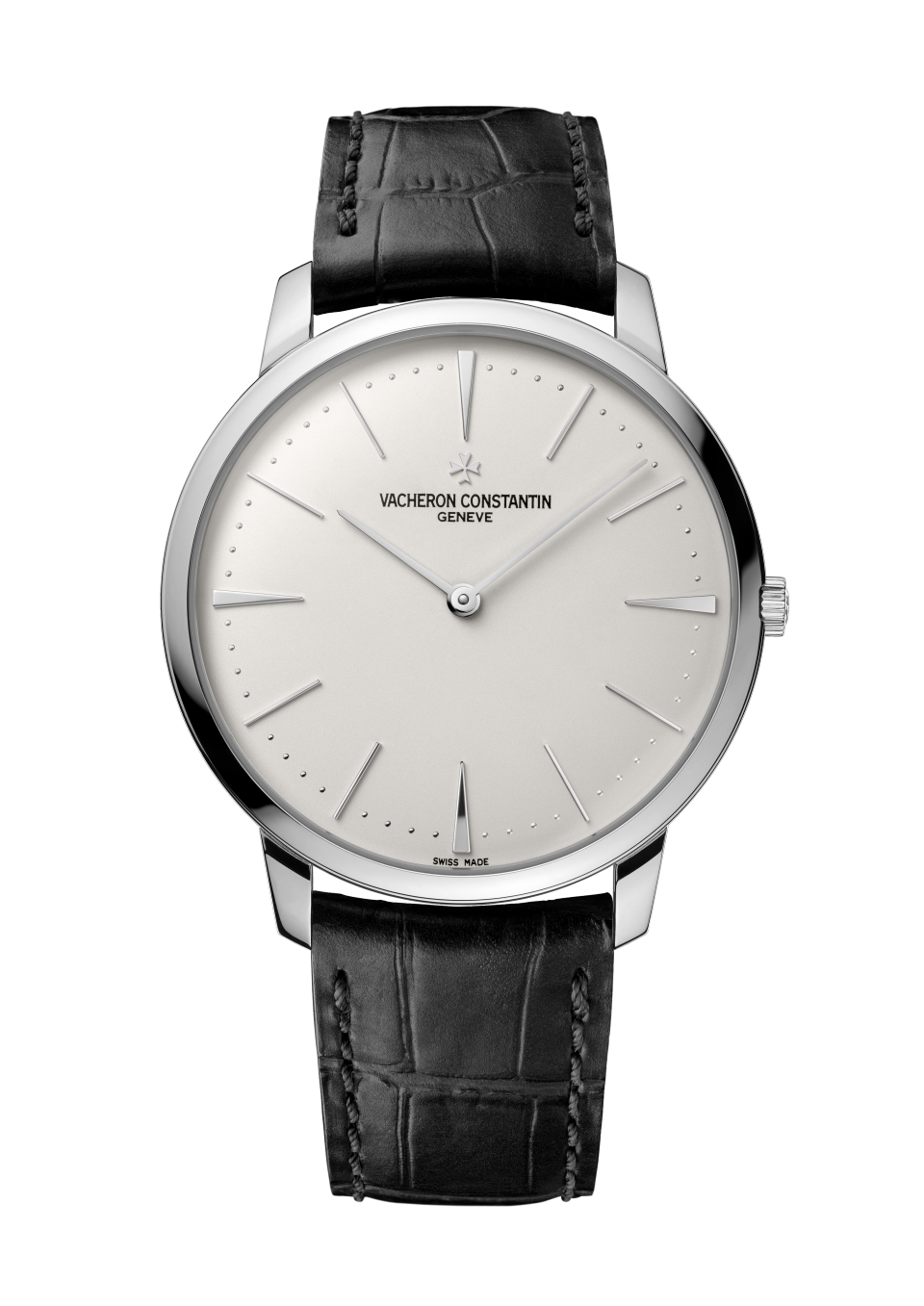 Vacheron Constantin Patrimony manual-winding 40 mm Silver Dial White Gold Alligator Leather Strap 81180/000G-9117