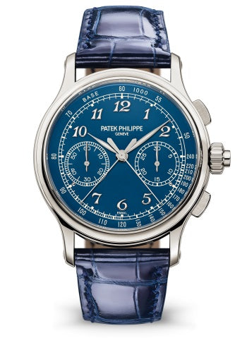 Patek Philippe Geneve Grand Complications 41 mm Blue Dial Platinum Alligator Leather Strap 5370P-011