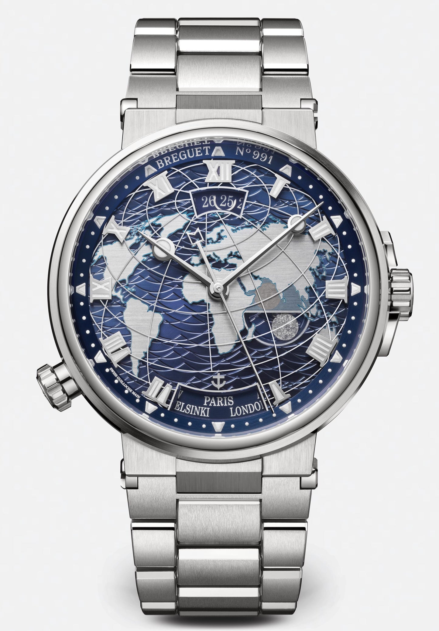 Breguet Marine 43.9mm Blue Dial White Gold Bracelet 5557BB/YS/BW0