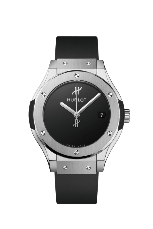 Hublot Classic Fusion Original Titanium 38 mm Black Dial Polished Titanium Rubber Strap 565.NX.1270.RX.MDM