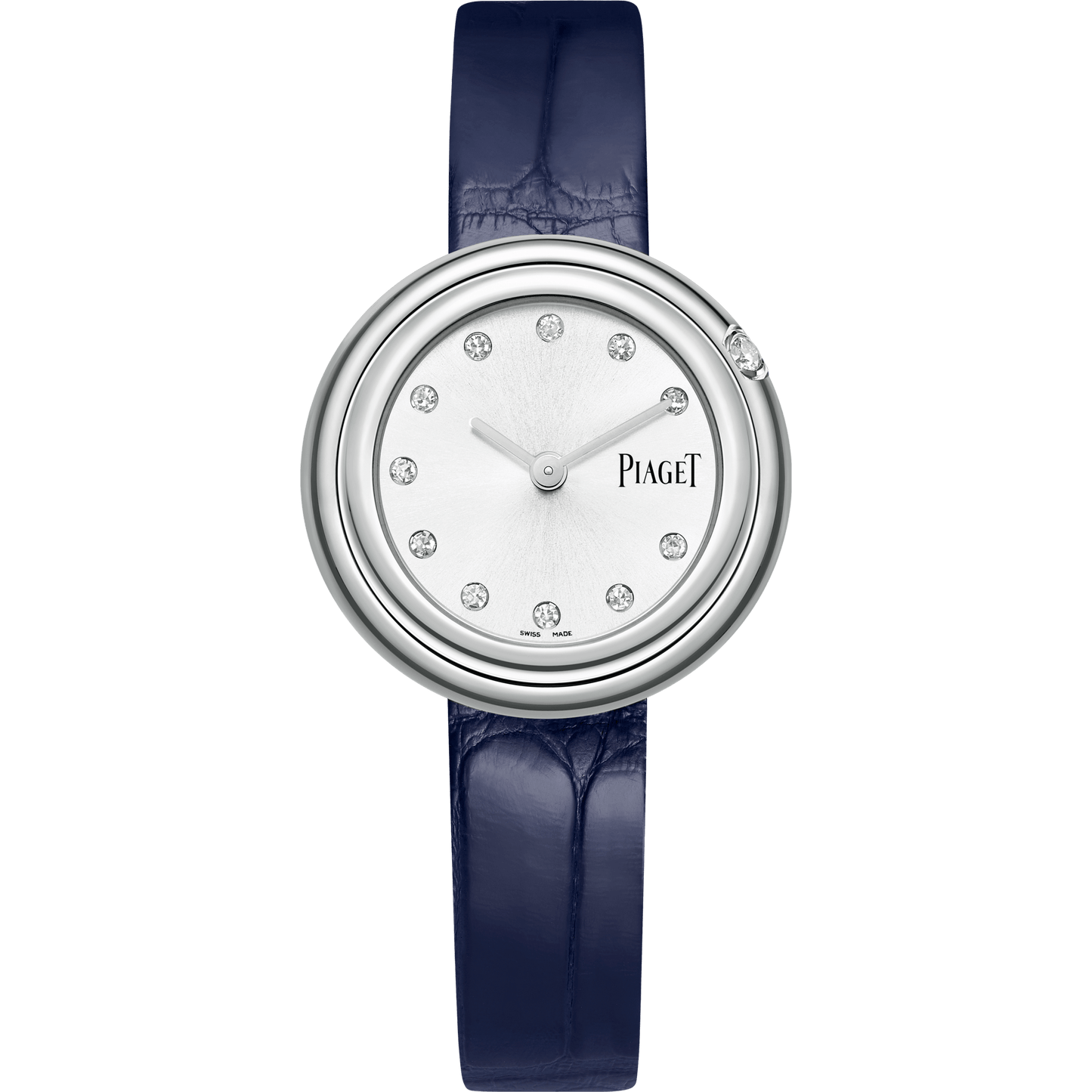 Piaget Possession watch 29 mm Silver Dial with Diamonds Stainless Steel Alligator Strap G0A43080