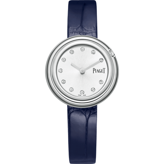 Piaget Possession watch 29 mm Silver Dial with Diamonds Stainless Steel Alligator Strap G0A43080