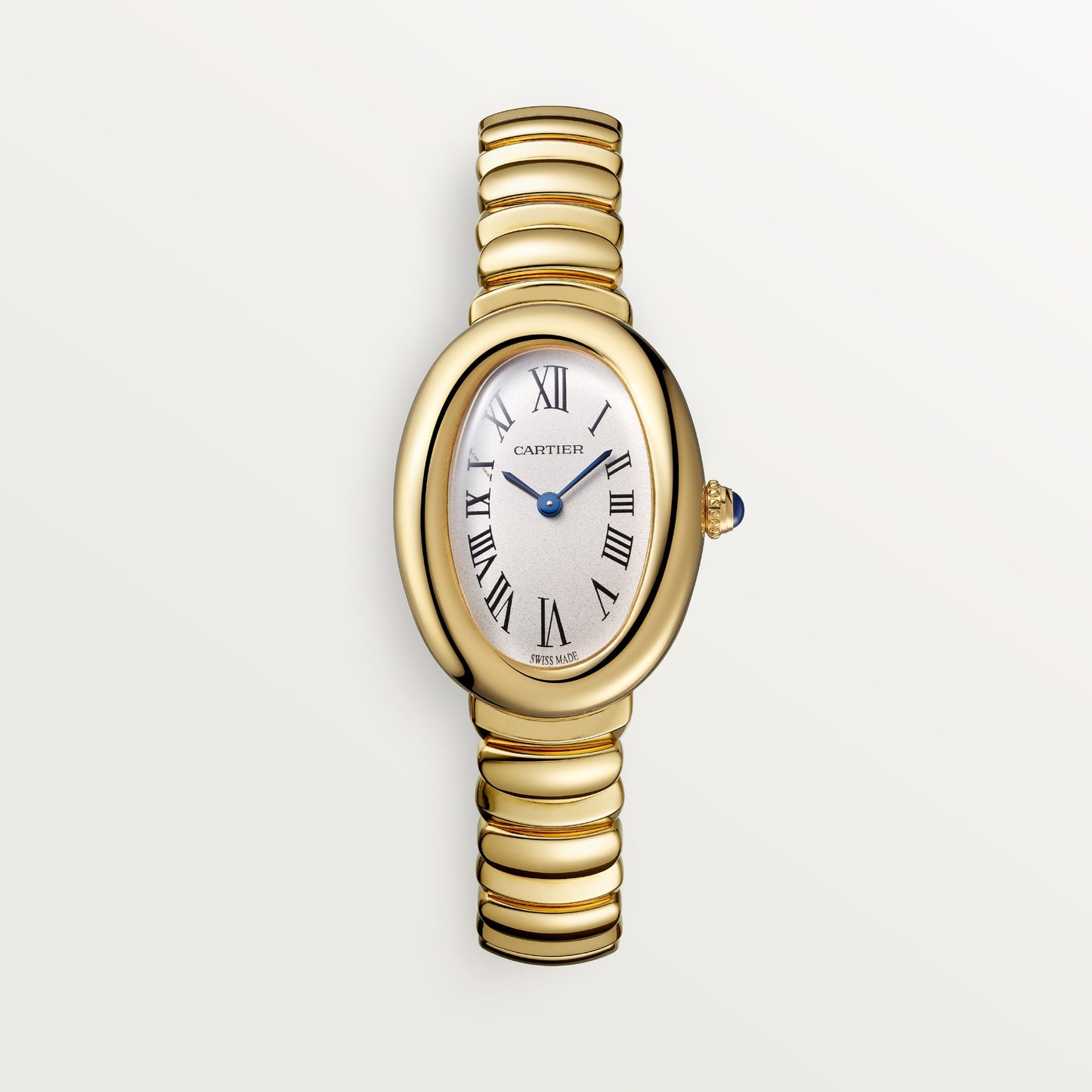 Cartier Baignoire Small Yellow Gold Silver Dial Bracelet WGBA0013