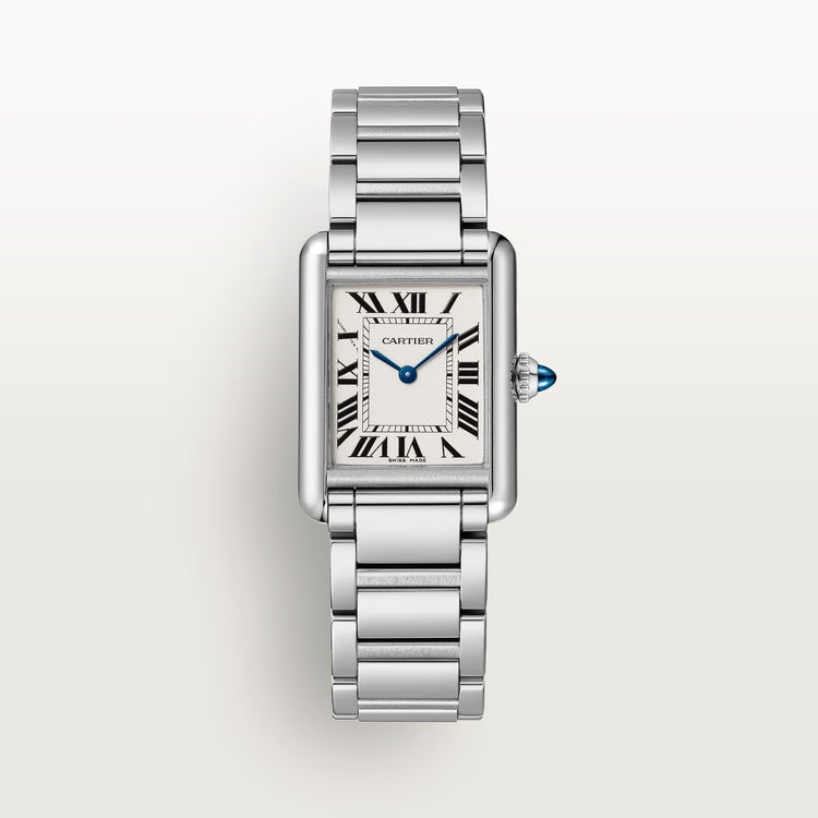 Cartier Tank Must Small Steel Silver Dial Bracelet WSTA0107