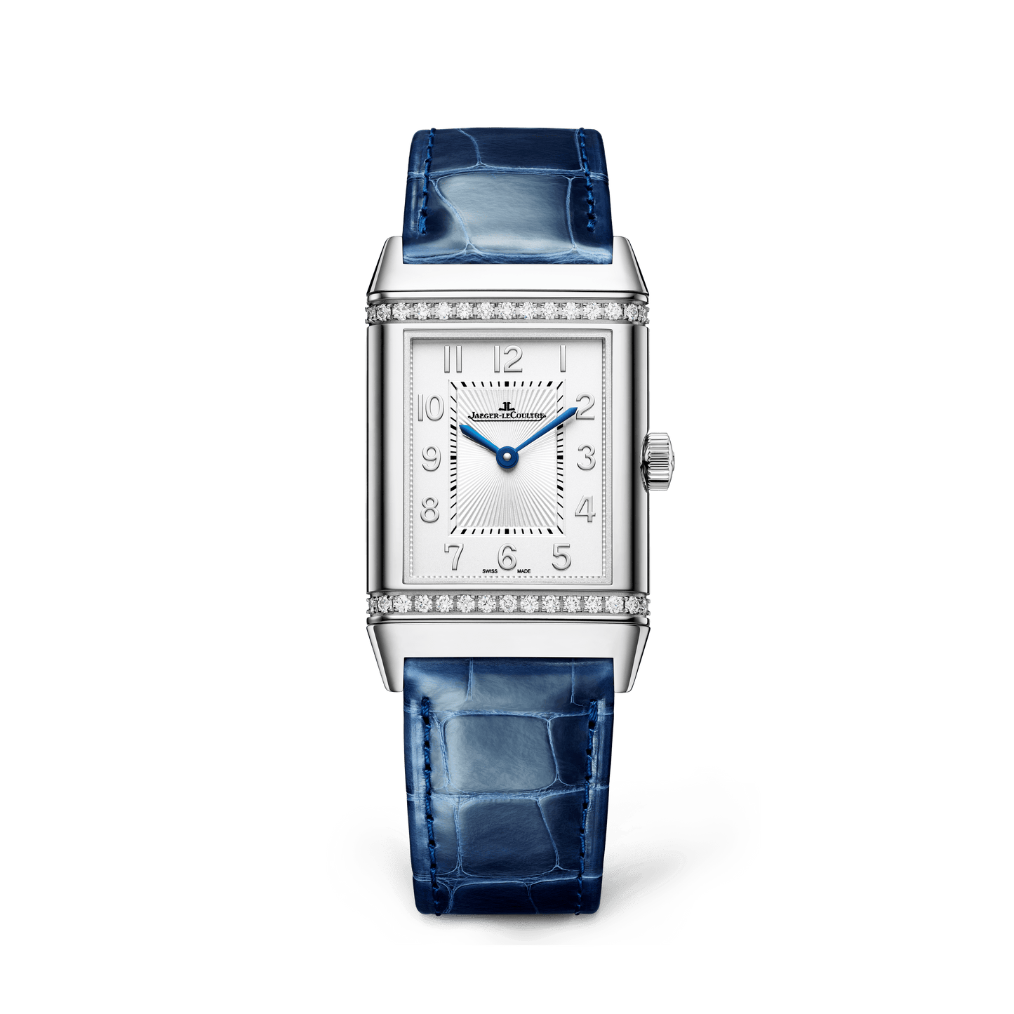 Jaeger-LeCoultre Reverso Classic Duetto 40 x 24.4 mm Silvered Grey Dial with Diamonds Stainless Steel Alligator Leather Strap Q2578480