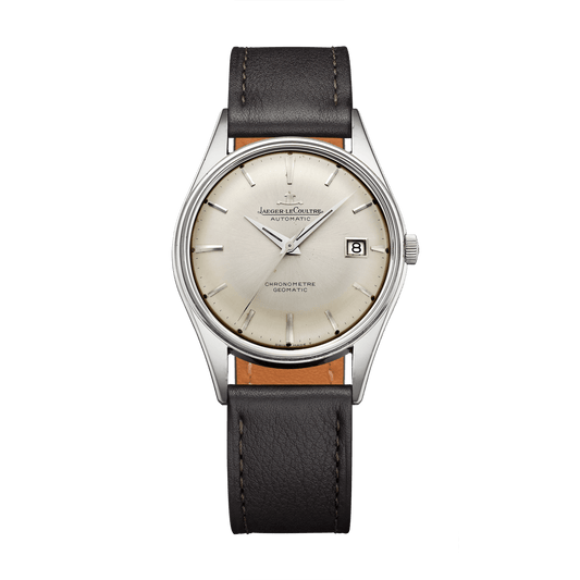 Jaeger-LeCoultre THE COLLECTIBLES Geomatic 36 mm Silvered Grey Dial Stainless Steel Calfskin Leather Strap QVE39801