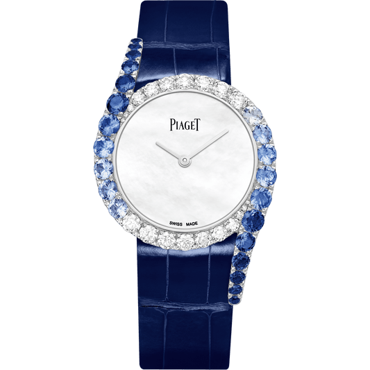 Piaget Limelight Gala Precious watch 32 mm White Mother-Of-Pearl Dial with Diamonds 18K White Gold Alligator Strap G0A45363