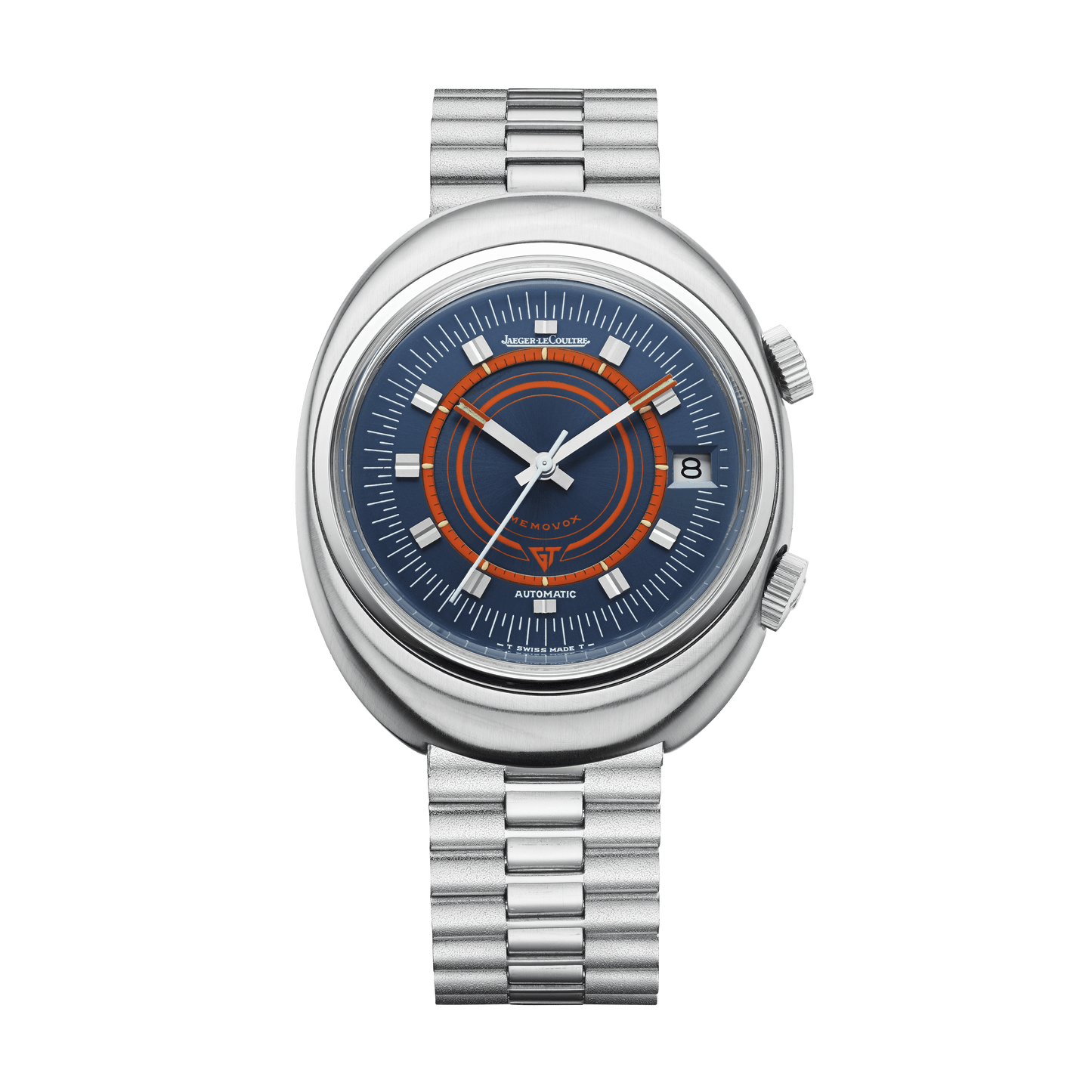 Jaeger-LeCoultre THE COLLECTIBLES Memovox Speed Beat GT 39 x 46.60 mm Blue Dial Stainless Steel Bracelet QVE873GT