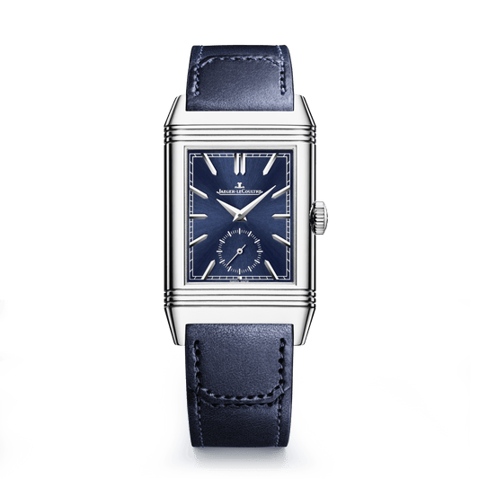 Jaeger-LeCoultre Reverso Tribute Duoface Small Seconds 47 x 28.3 mm Blue Dial Stainless Steel Calfskin Leather Strap Q3988482