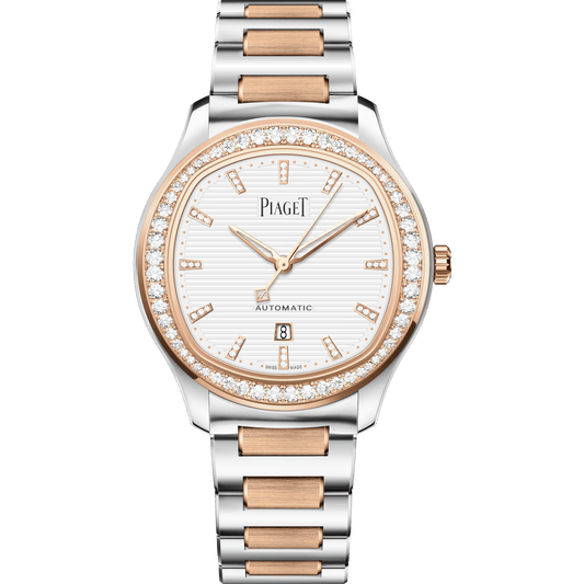 Piaget Piaget Polo Date watch 36 mm White Dial with Diamonds 18k Rose Gold Bracelet G0A48026