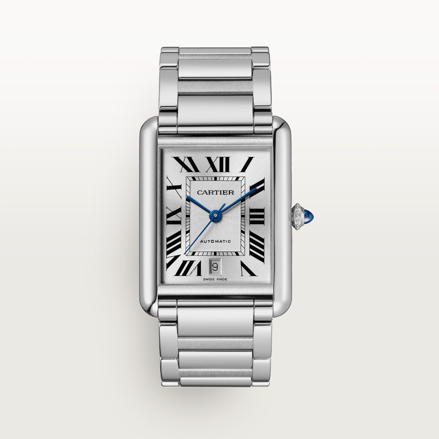 Cartier Tank Must Extra Large Steel Silver Dial Bracelet WSTA0053