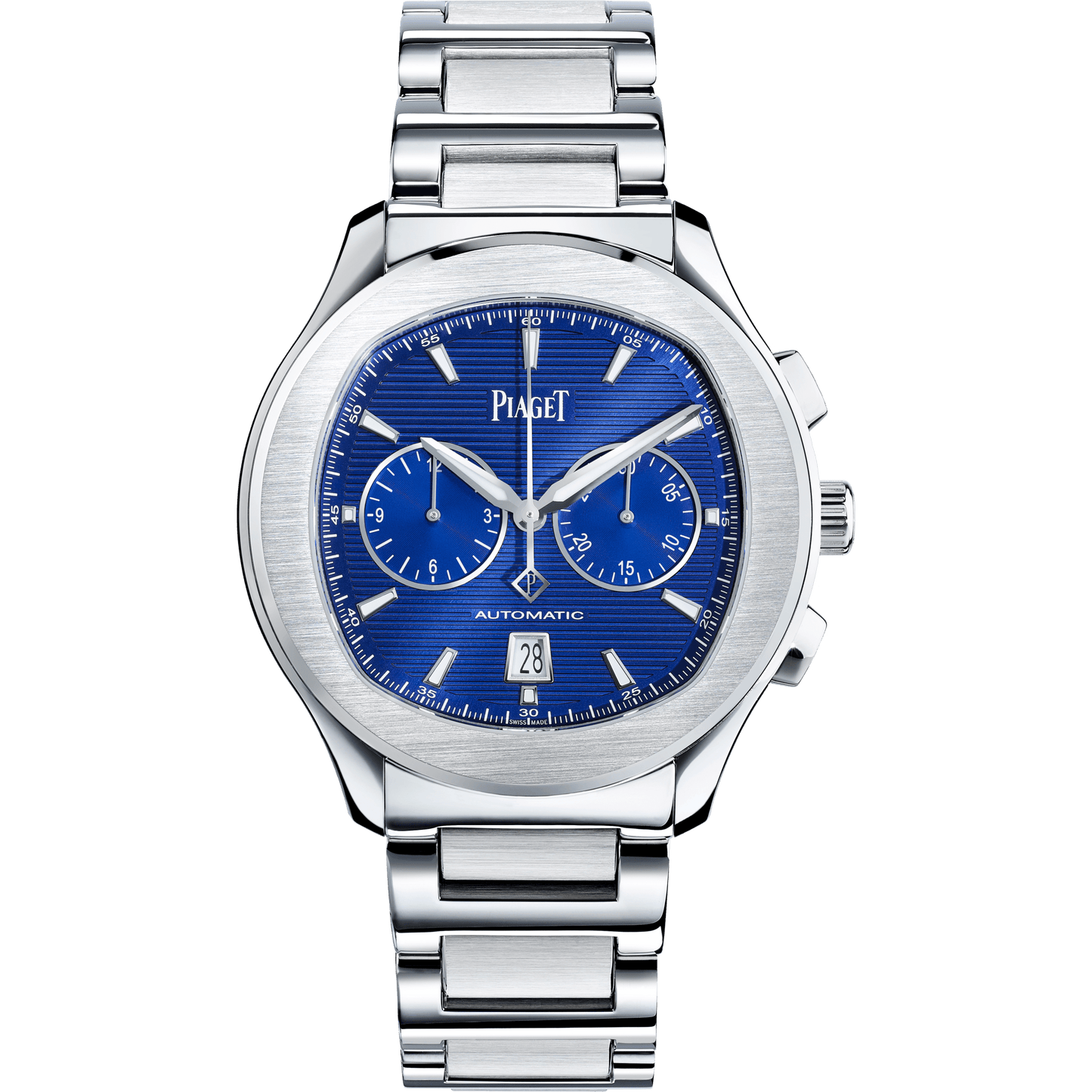 Piaget Piaget Polo Chronograph watch 42 mm Blue Dial Stainless Steel Bracelet G0A41006