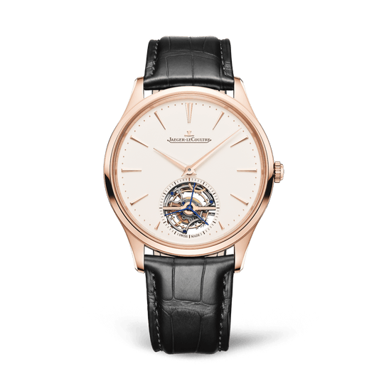 Jaeger-LeCoultre Master Ultra Thin Tourbillon 40 mm Beige Dial Pink Gold Alligator Leather Strap Q1682411