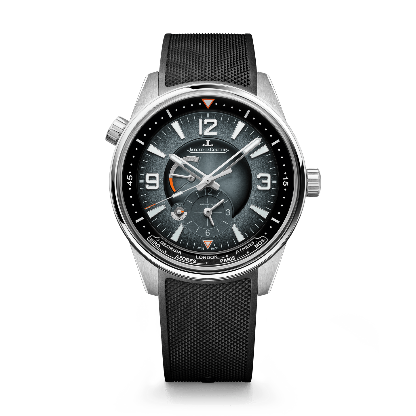 Jaeger-LeCoultre Polaris Geographic 42 mm Gray Dial Stainless Steel Rubber Strap Q9078640