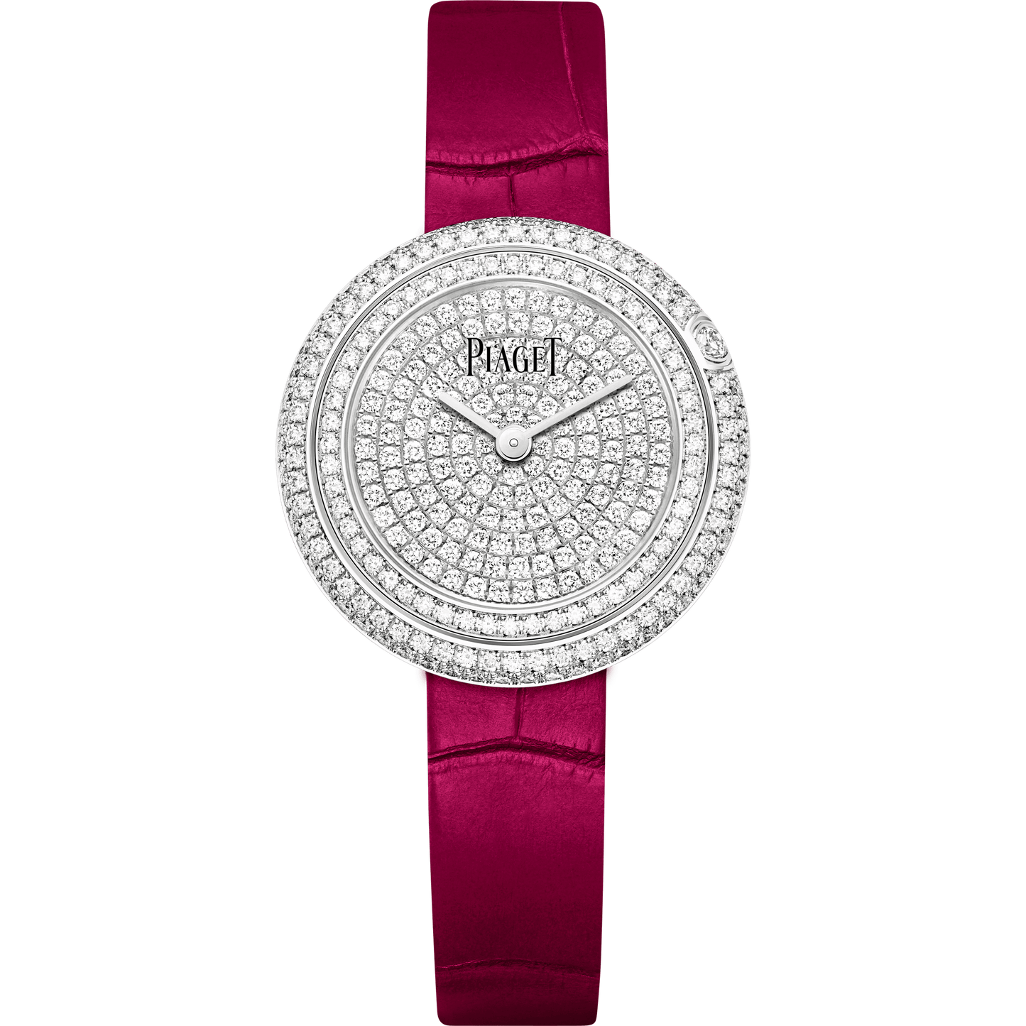 Piaget Possession watch 29 mm Diamond Paved Dial 18K White Gold Alligator Strap G0A44298