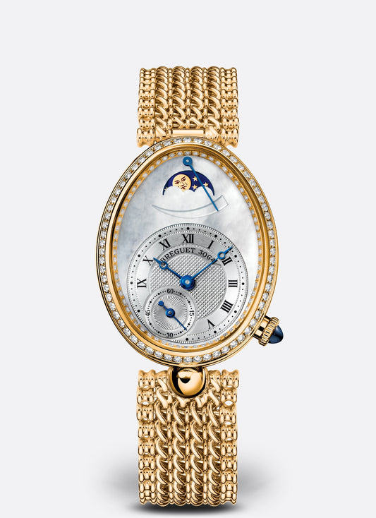 Breguet Reine 36.50 x 28.45 mm White Mother-Of-Pearl Dial with Diamonds 18k Yellow Gold Bracelet 8908BA/52/J20/D000