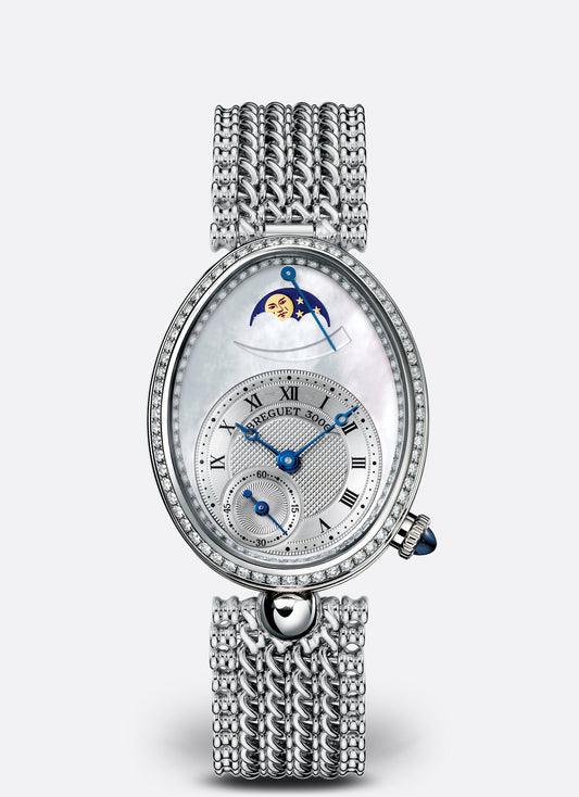 Breguet Reine 36.50 x 28.45 mm White Mother-Of-Pearl Dial with Diamonds White Gold Bracelet 8908BB/52/J20/D000