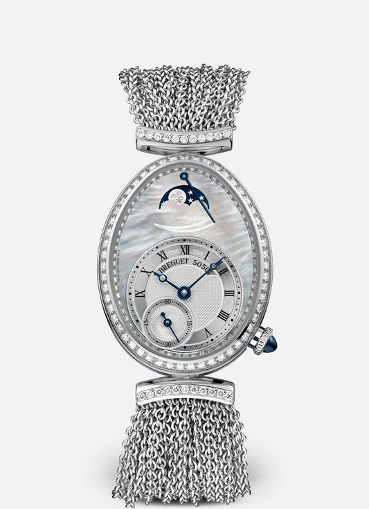 Breguet Reine 36.50 x 28.45 mm White Mother-Of-Pearl Dial with Diamonds White Gold Bracelet 8908BB/5T/J70/D0DD