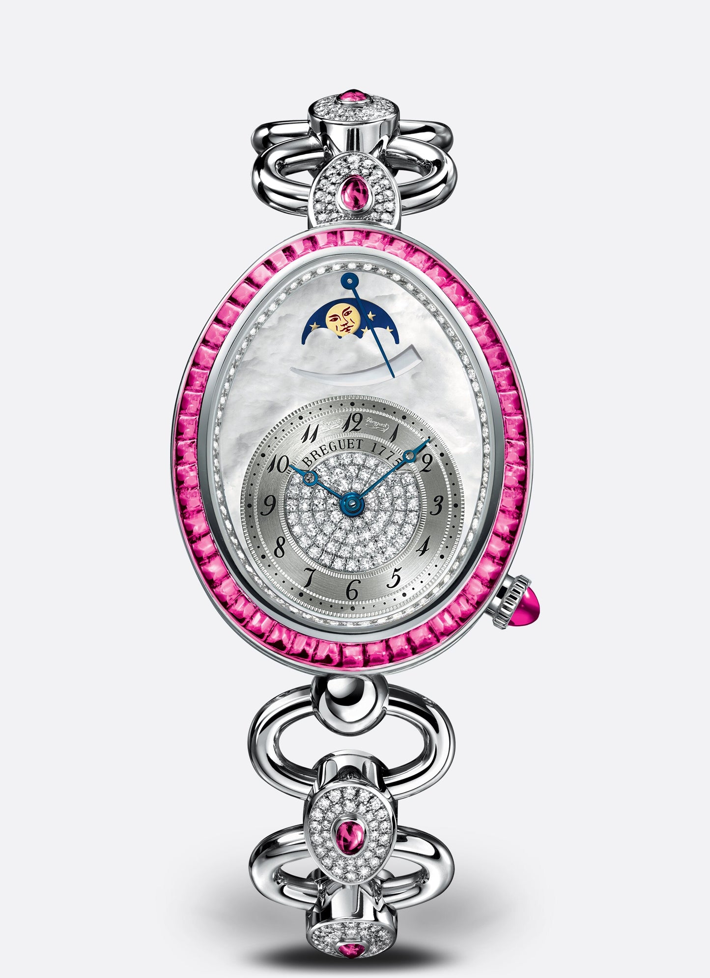 Breguet Reine 38.50 x 30.45 mm White Mother-Of-Pearl Dial with Diamonds White Gold Bracelet 8909BB/5D/J21/RRRR