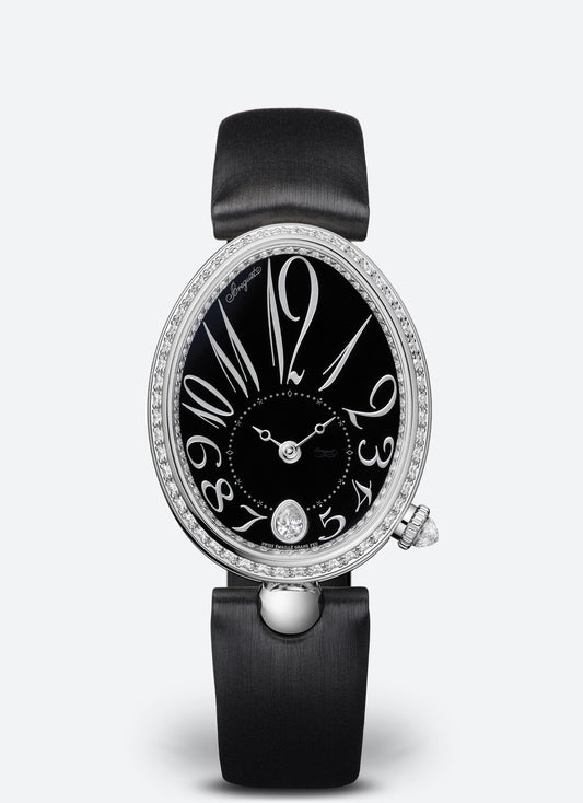 Breguet Reine 36.5 x 28.45mm Black Dial with Diamonds White Gold Strap 8918BB/2N/764/D00D