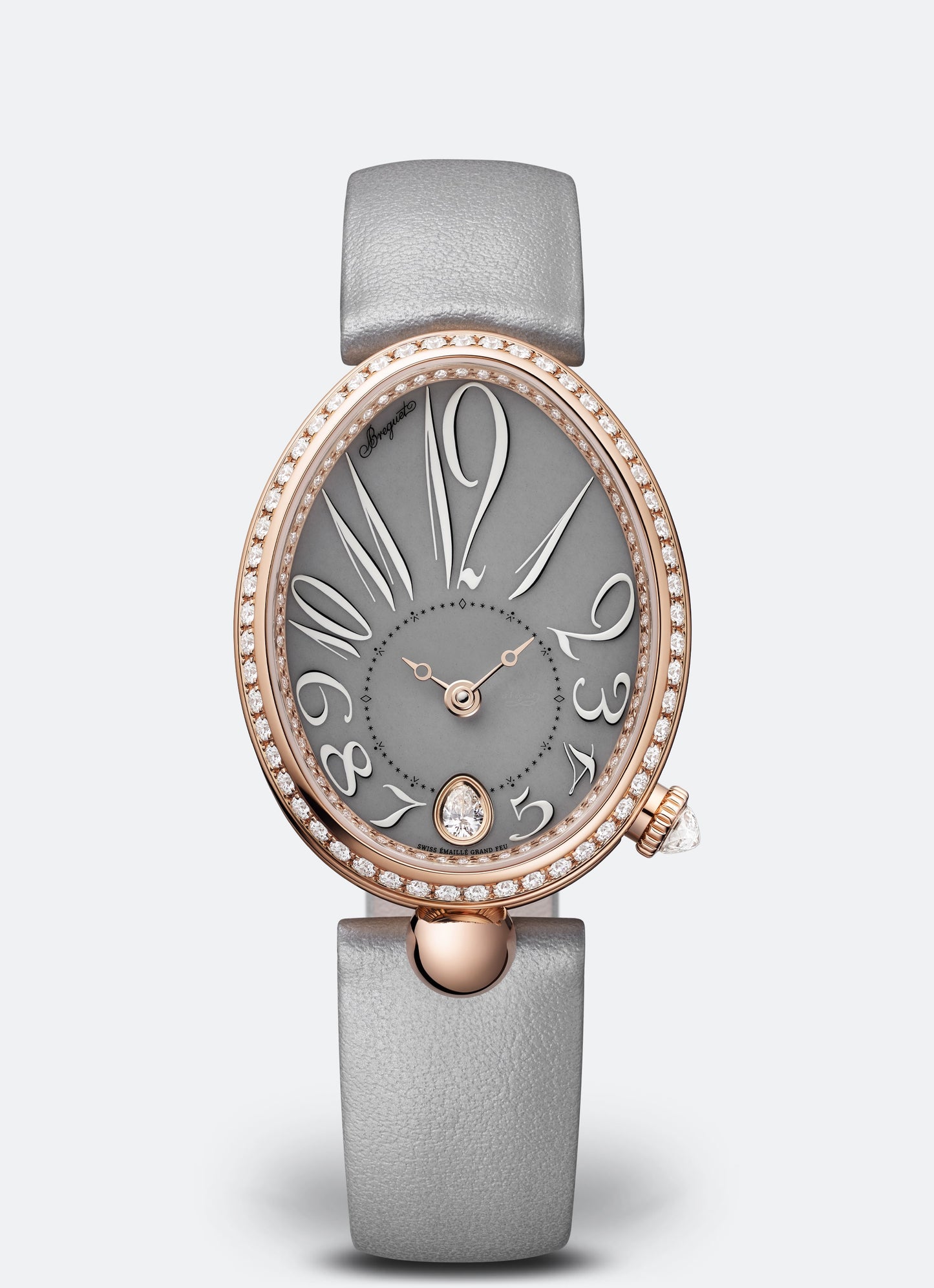 Breguet Reine 36.5 x 28.45mm Lavender Dial with Diamonds 18k Rose Gold Strap 8918BR/2A/364/D0