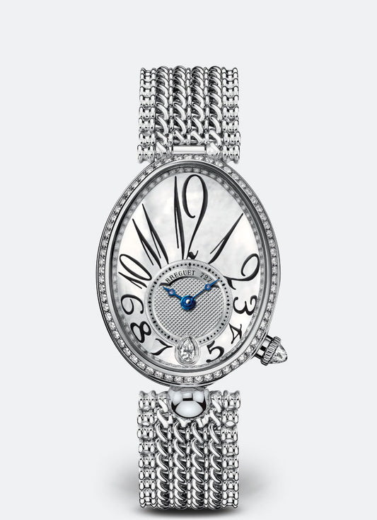 Breguet Reine 36.5 x 28.45mm White Mother-Of-Pearl Dial with Diamonds White Gold Bracelet 8918BB/58/J20/D000