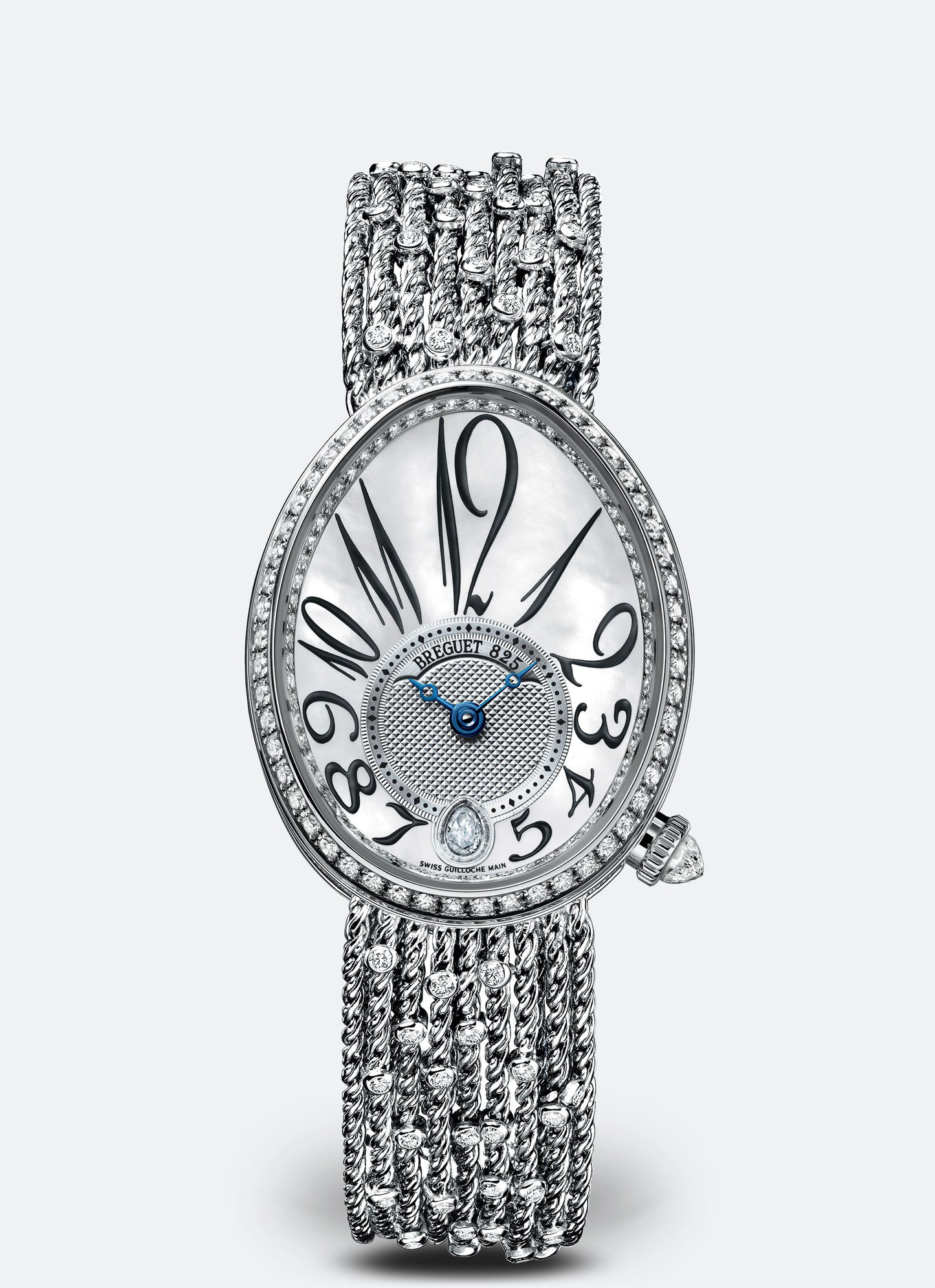 Breguet Reine 36.5 x 28.45mm White Mother-Of-Pearl Dial with Diamonds White Gold Bracelet 8918BB/58/J31/D0DD