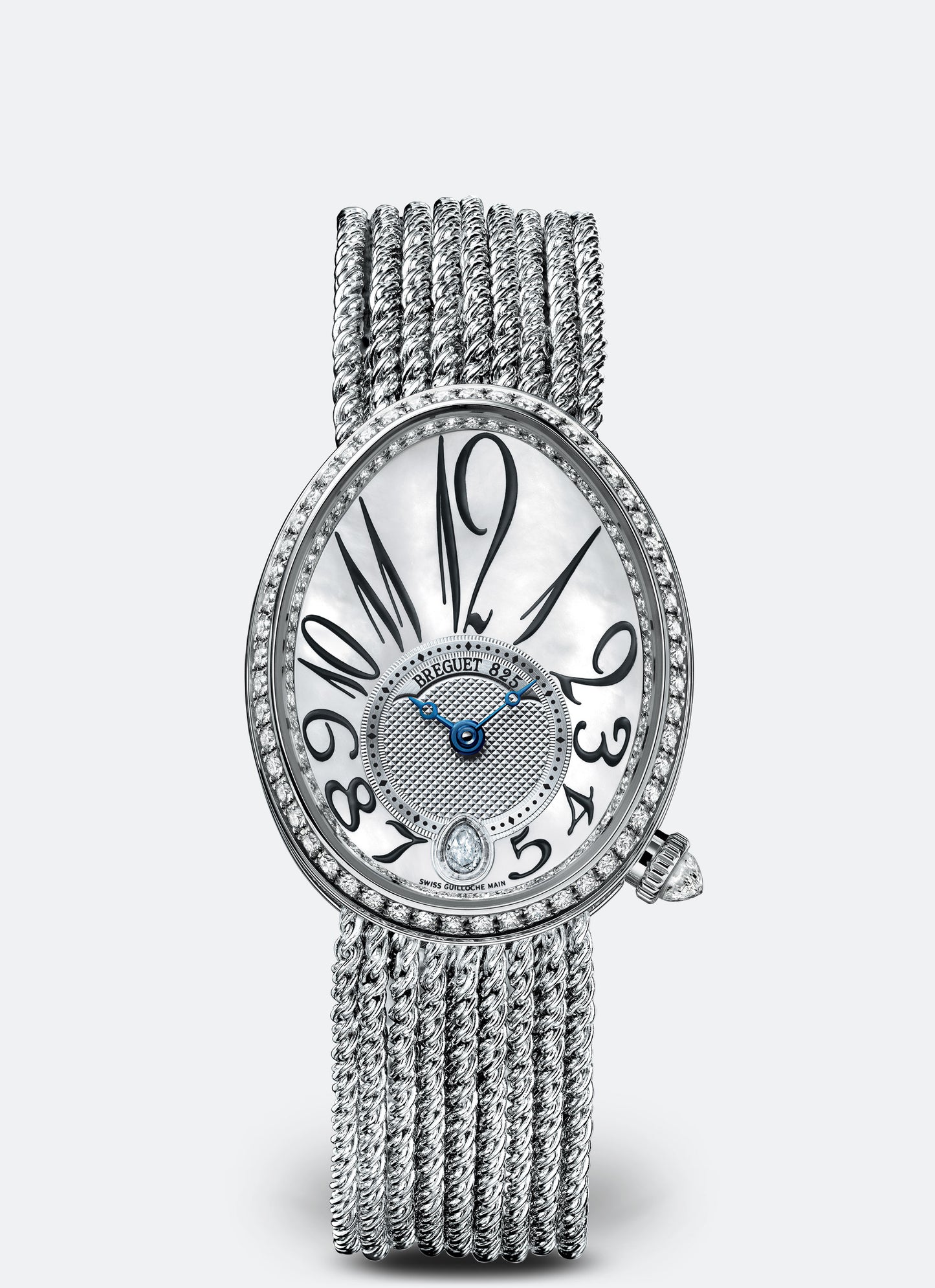 Breguet Reine 36.5 x 28.45mm White Mother-Of-Pearl Dial with Diamonds White Gold Bracelet 8918BB/58/J39/D00D