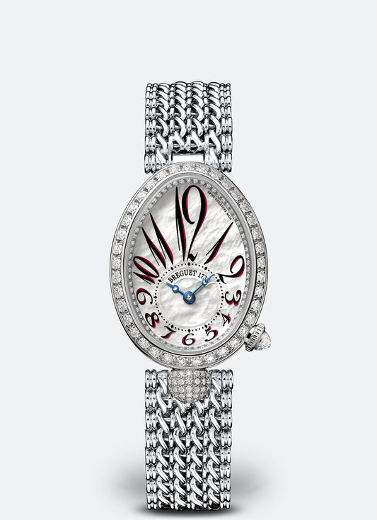 Breguet Reine 33 x 24.95 mm White Mother-Of-Pearl Dial with Diamonds White Gold Bracelet 8928BB/5P/J20 DD00