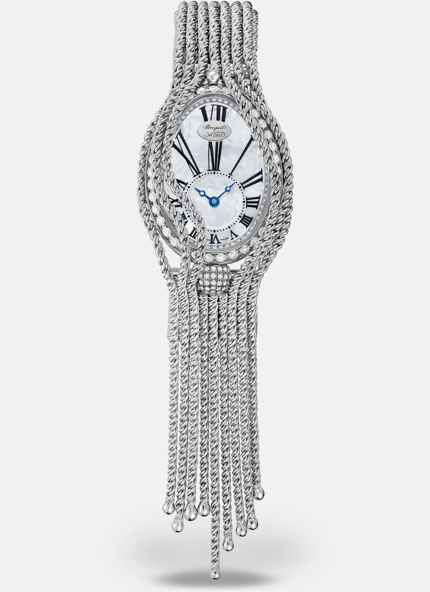 Breguet Reine 33 x 24.95 mm White Mother-Of-Pearl Dial with Diamonds White Gold Bracelet 8928BB/51/J60/DD0D