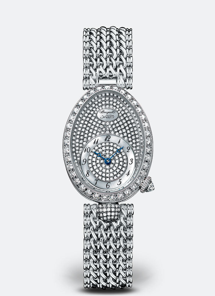 Breguet Reine 33 x 24.95 mm Diamond Paved Dial White Gold Bracelet 8928BB/8D/J20/DD00