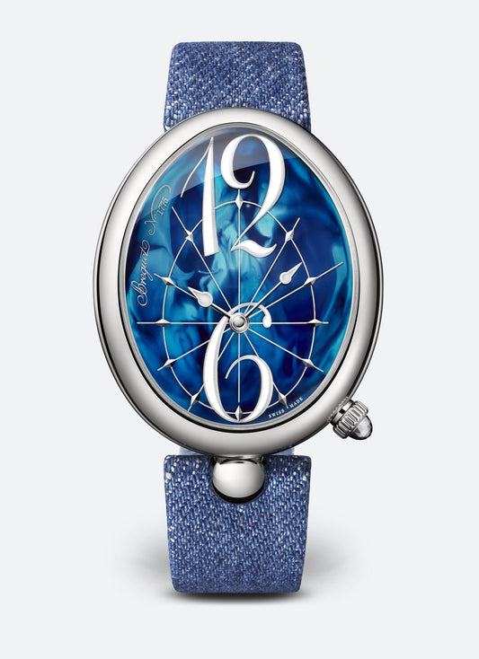 Breguet Reine 43.75 x 35.50 mm Blue Mother-Of-Pearl Dial Stainless Steel Blue Strap 8967ST/E8/786/3L