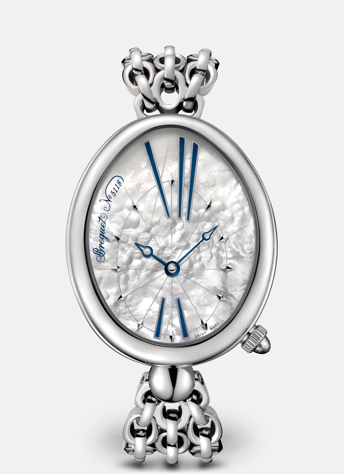 Breguet Reine 43.75 x 35.50 mm White Mother-Of-Pearl Dial Stainless Steel Bracelet 8967ST/51/J50