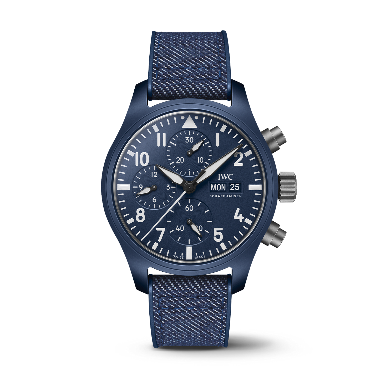 IWC Schaffhausen Pilot's Watch Chronograph 41 TOP GUN Oceana 41.9   mm Blue  Dial Ceramic  Blue  Rubber Strap IW389404