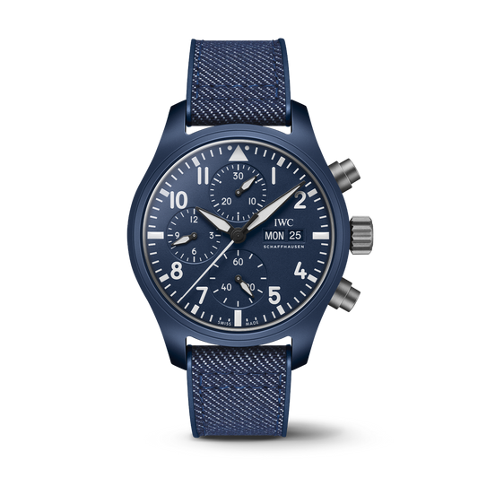 IWC Schaffhausen Pilot's Watch Chronograph 41 TOP GUN Oceana 41.9   mm Blue  Dial Ceramic  Blue  Rubber Strap IW389404