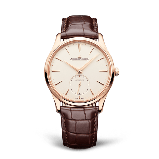 Jaeger-LeCoultre Master Ultra Thin Small Seconds 39 mm Beige Dial Pink Gold Alligator Leather Strap Q1212510