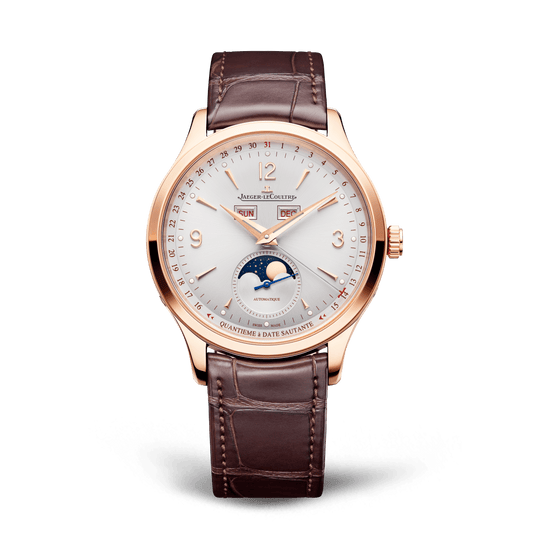 Jaeger-LeCoultre Master Control Calendar 40 mm Silvered Grey Dial Pink Gold Alligator Leather Strap Q4142520