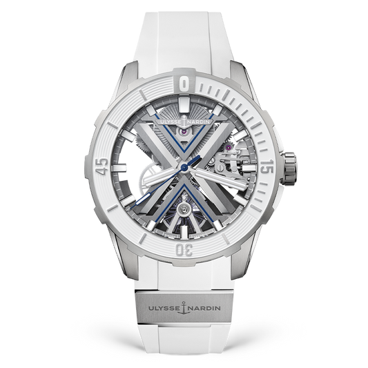 Ulysse Nardin Diver X Skeleton 44 mm Silver Dial Titanium Rubber Strap 3723-170-1A/3A