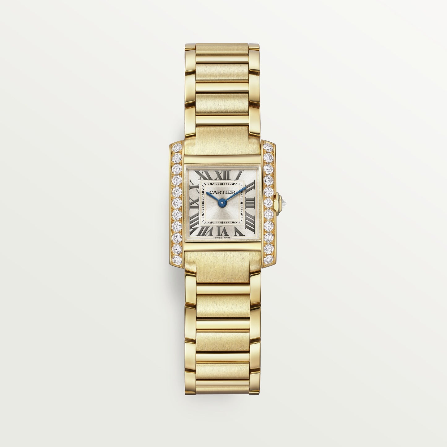 Cartier Tank Française Small 18k Yellow Gold Sunray Dial Bracelet WJTA0039