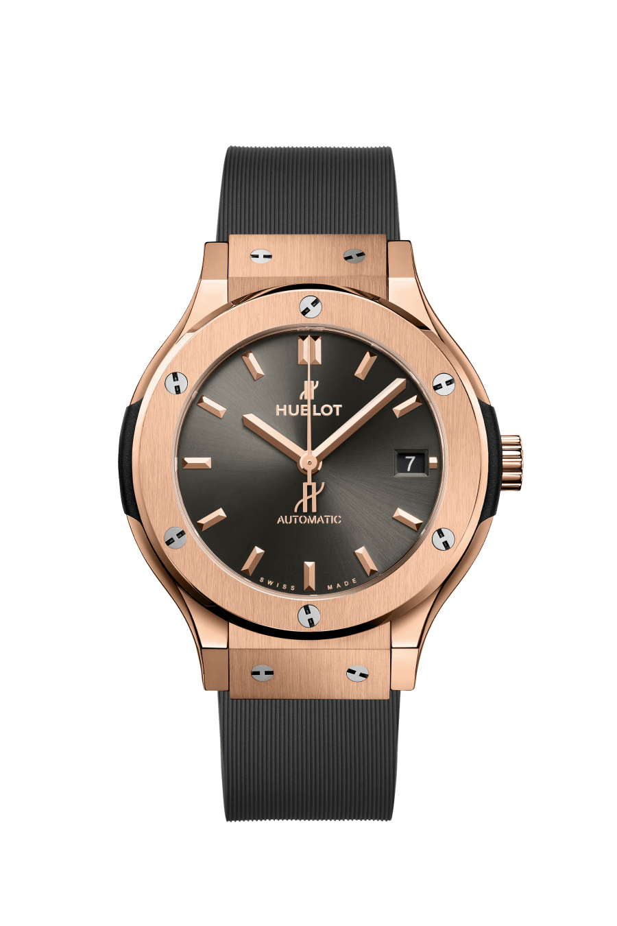 Hublot Classic Fusion Racing Grey King Gold 38 mm Grey Dial Polished 18K King Gold Rubber Strap 565.OX.7081.RX