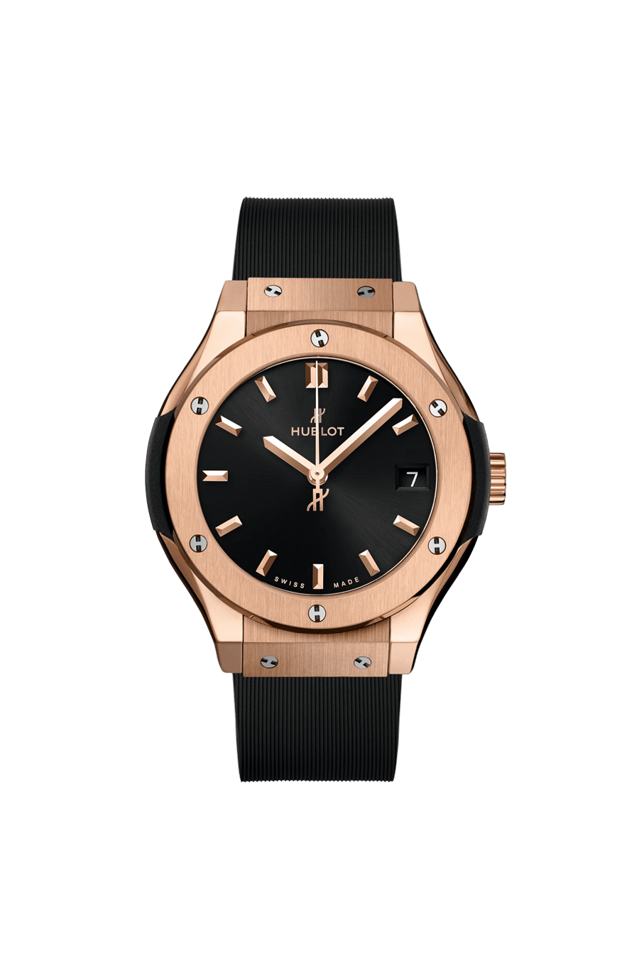 Hublot Classic Fusion King Gold 33 mm Black Dial Polished 18K King Gold Rubber Strap 581.OX.1480.RX