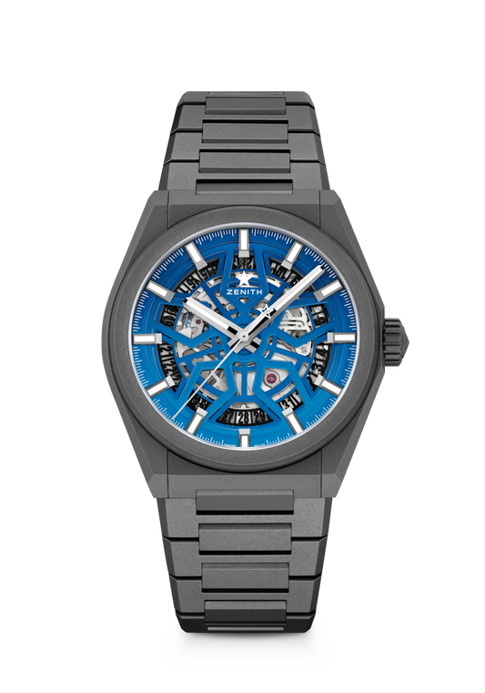 Zenith DEFY CLASSIC NIGHT SURFER 41 mm Blue Dial Microblasted Titanium Bracelet 97.9000.670/26.M9000