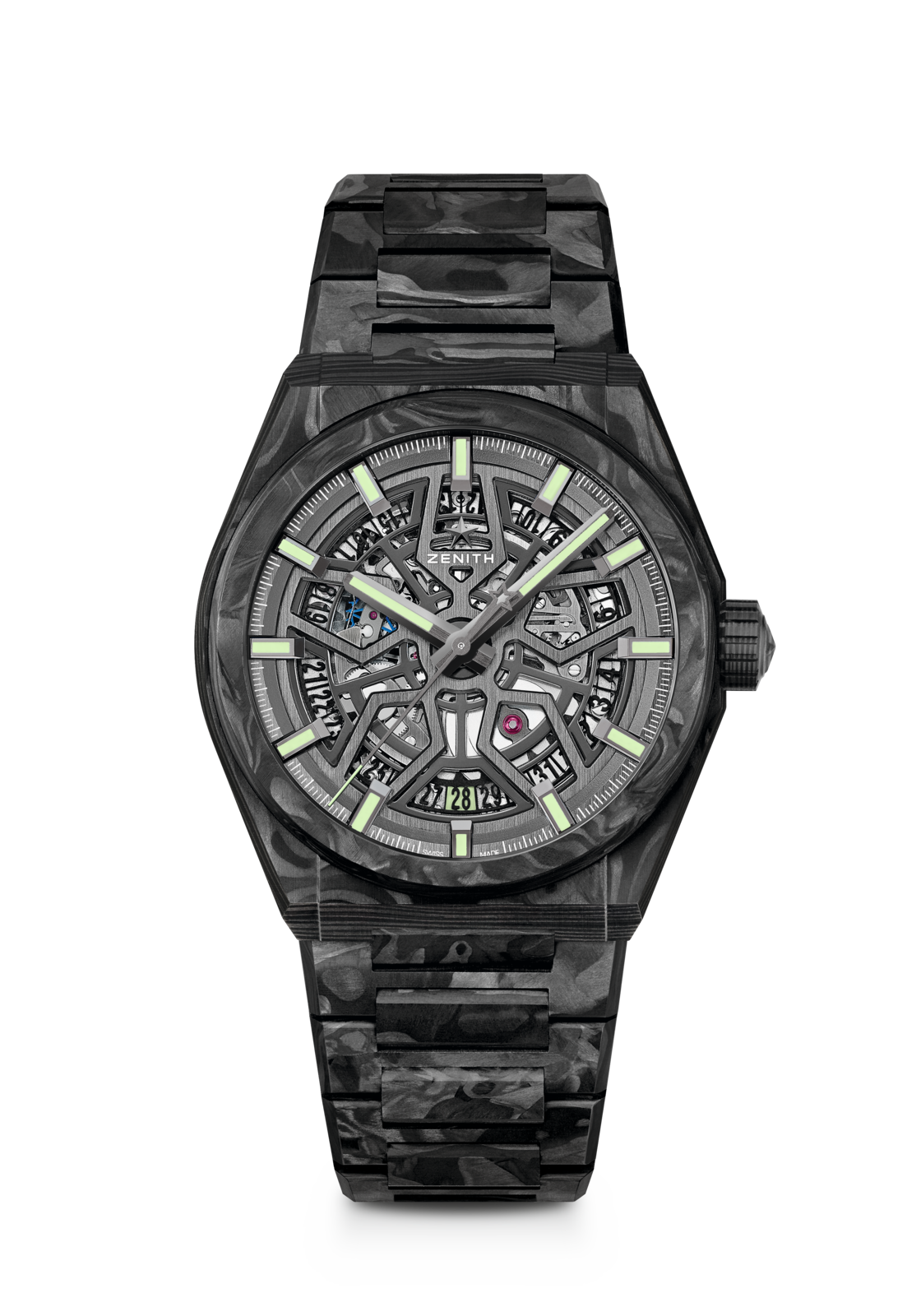 Zenith DEFY CLASSIC 41 mm Silver Dial Carbon Bracelet 10.9001.670/80.M9000